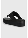 Japanke Crocs Brooklyn Flip za žene, boja: crna, s platformom, 208727