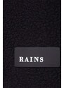 Dukserica Rains Fleece High Neck boja: crna, glatka, 1850.BLACK-BLACK