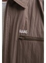 Jakna Rains Woven Shirt 18690 Wood Wood boja: smeđa, za prijelazno razdoblje, 18690.Wood