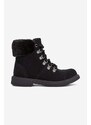Čizme od brušene kože UGG Azell Hiker Weather za žene, boja: crna, s toplom podstavom, 1123622K.BLKS-BLKS