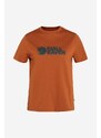 Majica kratkih rukava Fjallraven boja: narančasta, s tiskom, F87146.243-243
