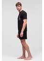 Pidžama Karl Lagerfeld za muškarce, boja: crna, glatka