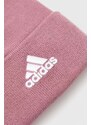 Kapa adidas Performance boja: ružičasta, od debelog pletiva