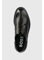 Kožne cipele BOSS Saul za muškarce, boja: crna, 50496010