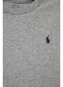 Dječja pamučna majica kratkih rukava Polo Ralph Lauren boja: siva, jednobojni model
