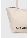 Pamučna torba Karl Lagerfeld boja: bež