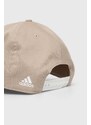 Pamučna kapa sa šiltom adidas Performance boja: bež, s tiskom