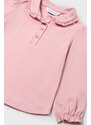 Majica dugih rukava za bebe Mayoral boja: ružičasta, s ovratnikom