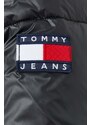 Jakna Tommy Jeans za muškarce, boja: crna, za zimu