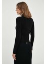 Vuneni pulover MICHAEL Michael Kors za žene, boja: crna, s poludolčevitom