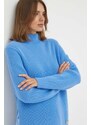 Vuneni pulover MICHAEL Michael Kors za žene, topli, s poludolčevitom