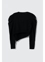 Dječji džemper Sisley boja: crna, lagani