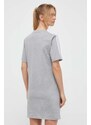 Pamučna haljina adidas boja: siva, mini, oversize