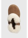 Dječje čizme za snijeg od brušene kože UGG T RAMONA boja: bež