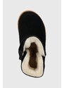 Dječje čizme za snijeg od brušene kože UGG T KEELAN boja: crna