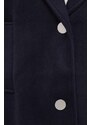 Vuneni kaput Armani Exchange boja: tamno plava, za prijelazno razdoblje