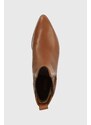 MICHAEL Michael Kors Kožne gležnjače MICHAEL Kors Kinlee za žene, boja: smeđa, s debelom potpeticom, 40F3KNME6L