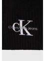 Pamučni šal Calvin Klein Jeans boja: crna, bez uzorka