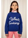 Dječji pamučni pulover Mini Rodini boja: tamno plava