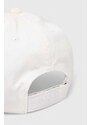Pamučna kapa sa šiltom za bebe Emporio Armani boja: bijela, s aplikacijom