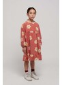 Dječja pamučna haljina Bobo Choses boja: ružičasta, mini, širi se prema dolje