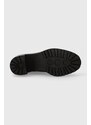 Gležnjače od brušene kože Tommy Hilfiger ESSENTIAL MIDHEEL SUEDE BOOTIE za žene, boja: crna, s debelom potpeticom, FW0FW07522