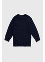 Dječji pulover s postotkom vune Lacoste boja: tamno plava, lagani
