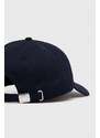 Pamučna kapa sa šiltom Trussardi boja: tamno plava, s aplikacijom
