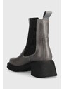 Kožne gležnjače Vagabond Shoemakers DORAH za žene, boja: siva, s debelom potpeticom, 5642.001.17