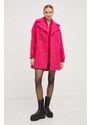 Vuneni kaput Red Valentino boja: ružičasta, za prijelazno razdoblje, kopčanje u dva reda