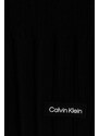 Kratki vuneni šal Calvin Klein boja: crna, bez uzorka