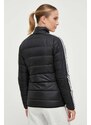 Pernata jakna adidas za žene, boja: crna, za prijelazno razdoblje