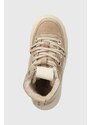 Čizme od brušene kože Inuikii Matilda Shearling boja: bež, s platformom, s toplom podstavom, 35203-028