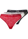 Tommy Hilfiger Underwear Tanga gaćice crvena / crna / bijela