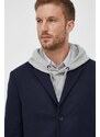 Vuneni kaput Calvin Klein boja: tamno plava, za prijelazno razdoblje