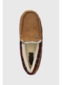 Kućne papuče od brušene kože Barbour Martin za muškarce, boja: smeđa, MSL0021BE51