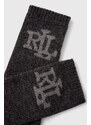Rukavice s primjesom vune Lauren Ralph Lauren boja: siva