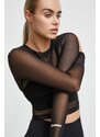 Majica dugih rukava Hummel Fierce hmlMT MESH T-SHIRT za žene, boja: crna, 221762