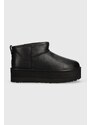 Kožne cipele za snijeg UGG Classic Ultra Mini Platform boja: crna, 1141510