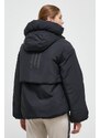Pernata jakna adidas za žene, boja: crna, za zimu, oversize