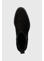 Gležnjače od brušene kože Camper Bonnie za žene, boja: crna, s debelom potpeticom, K400717.001