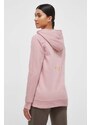 Dukserica Burton za žene, boja: ružičasta, s kapuljačom, s aplikacijom