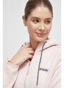 Sportska dukserica Columbia Sweater Weather boja: ružičasta, s kapuljačom, melanž