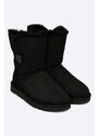 Cipele UGG Bailey Button II za žene, boja: crna, ravna potpetica, s toplom podstavom, 1016226.BLK