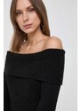 Vuneni pulover MICHAEL Michael Kors za žene, boja: crna