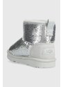 Dječje cipele za snijeg UGG KIDS CLASSIC MINI MIRROR BALL boja: srebrna