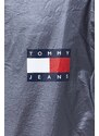 Jakna Tommy Jeans za muškarce, boja: siva, za zimu, oversize