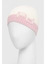 Dječja vunena kapa Pinko Up boja: ružičasta, od tanke pletenine, vunena
