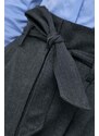 Vunene hlače Pinko boja: siva, široke, visoki struk