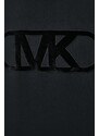 Pamučna dukserica Michael Kors za muškarce, boja: crna, s aplikacijom